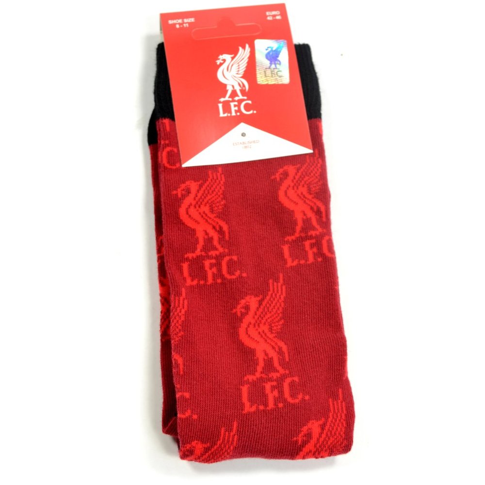 Liverpool FC All Over Print Red Adult Socks 8-11